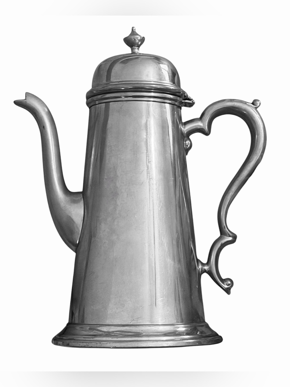 Boardman Silversmiths Vintage Colonial Lighthouse-Style Pewter Coffee Pot